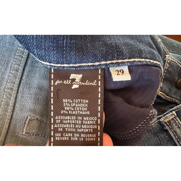 7 For All Mankind SFAM Y2K Bootcut Jeans Low Rise Medium Wash Size 29 - Picture 5 of 12